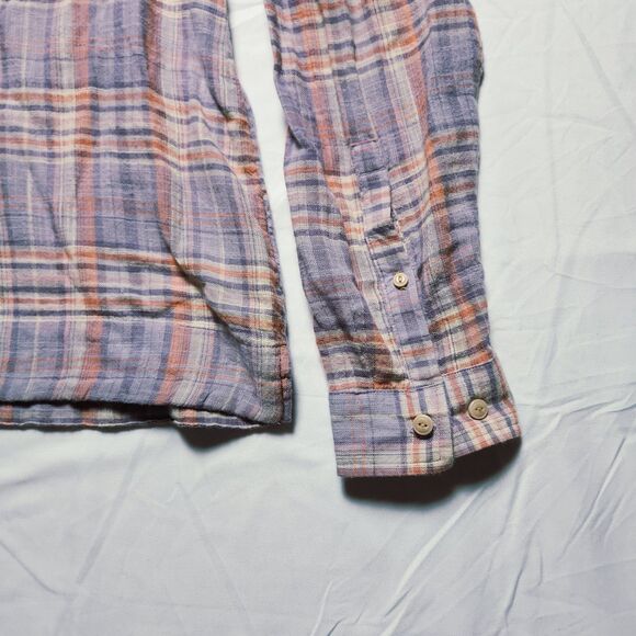 LL Bean Womens Large Plain Button Blouse Purple Pink - Picture 3 of 13